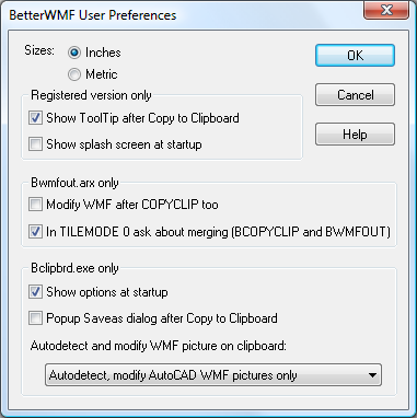 BetterWMF user preferences dialog